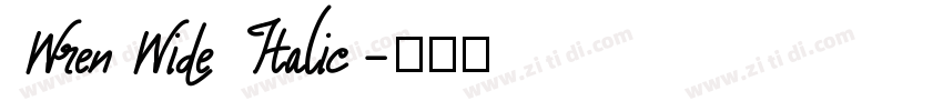WrenWide Italic字体转换